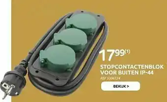 Brico Stopcontactenblok voor buiten ip-44 aanbieding