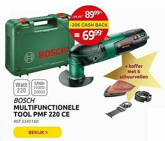 Brico Bosch multifunctionele tool pmf 220 ce aanbieding