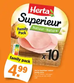 Albert Heijn Herta superieur natuur family pack aanbieding