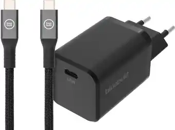 Coolblue BlueBuilt Power Delivery Universele Oplader 65W + usb C oplaadkabel (2m) Zwart aanbieding
