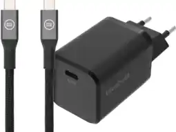 Coolblue BlueBuilt Power Delivery Chargeur Universel 65 W + Câble de Charge USB-C (2 m) Noir aanbieding
