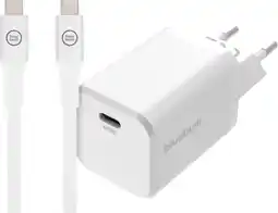 Coolblue BlueBuilt Power Delivery Chargeur Universel 65 W + Câble de Charge USB-C (2 m) Blanc aanbieding