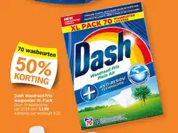 Albert Heijn Dash Wasdraad Fris waspoeder XL-Pack aanbieding