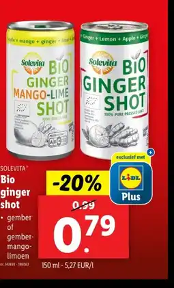 Lidl Bio ginger shot aanbieding