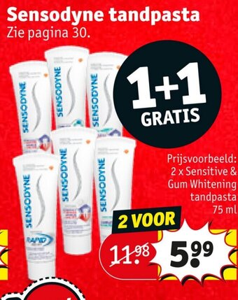 Kruidvat Sensodyne tandpasta aanbieding