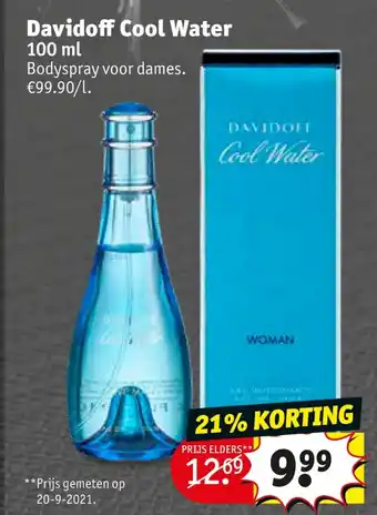 Kruidvat Davidoff Cool Water 100ml aanbieding