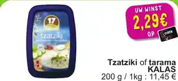 Cora Kalas tzatziki of tarama aanbieding