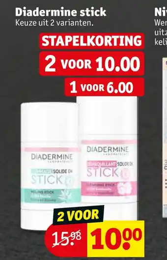 Kruidvat diadermine stick aanbieding