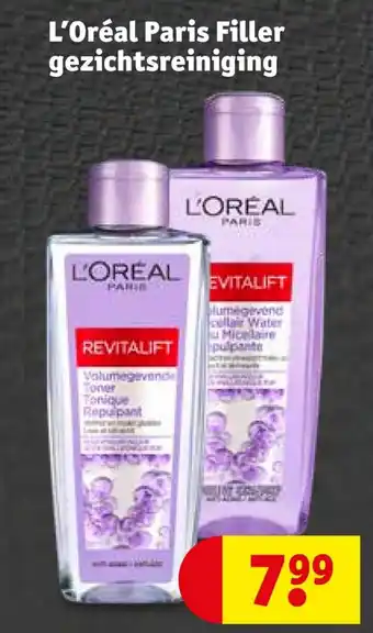 Kruidvat L'Oreal Paris filler gezichtsreiniging aanbieding
