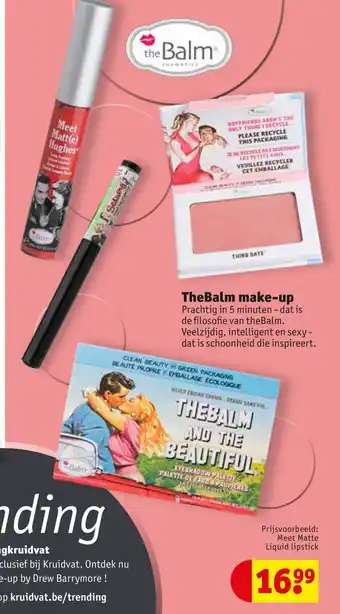 Kruidvat TheBalm make-up aanbieding