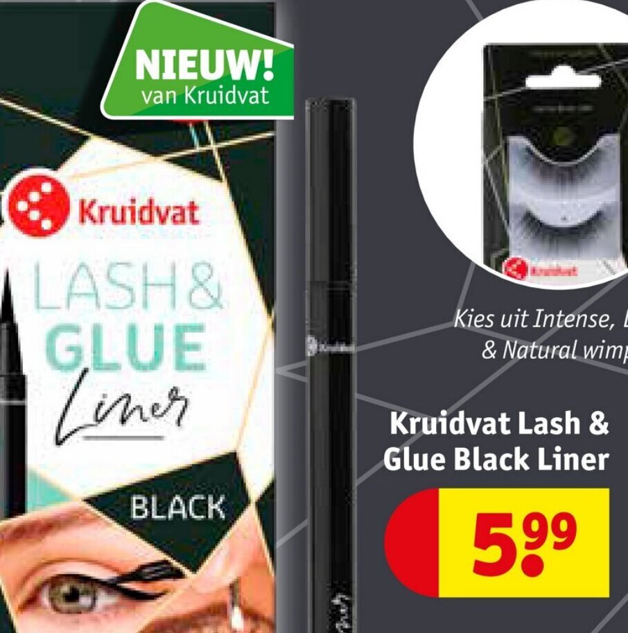 Lash & Glue Black Liner promotie bij Kruidvat