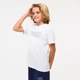 Decathlon Katoenen kinder T-shirt wit met opdruk aanbieding