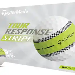 Decathlon Doos met 12 TaylorMade Tour Response-golfballen Stripe aanbieding