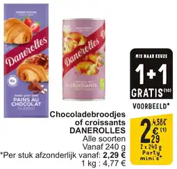 Chocoladebroodjes of croissants Danerolles