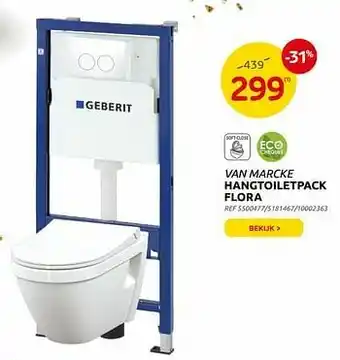 Brico Van marcke hangtoiletpack flora aanbieding
