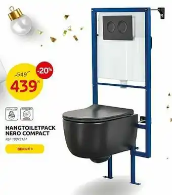 Brico Hangtoiletpack nero compact aanbieding
