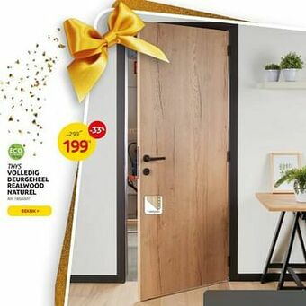 Brico Volledig deurgeheel realwood naturel aanbieding