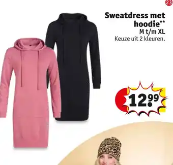 Kruidvat Sweatdress met hoodie aanbieding