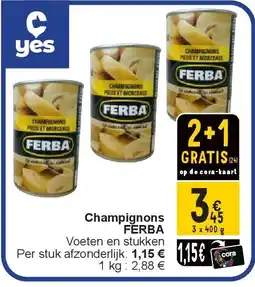 Cora Champignons FERBA aanbieding