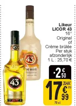 Cora Likeur LICOR 43 aanbieding