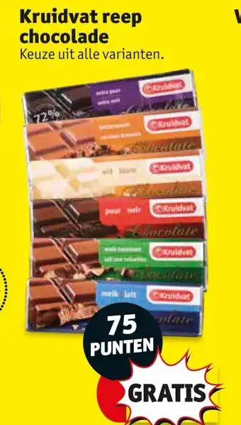 Kruidvat Reep chocolade aanbieding