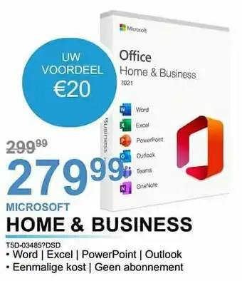 AUVA Microsoft home + business t5d-03485?dsd aanbieding