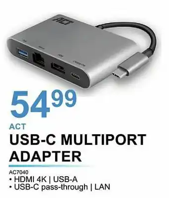 AUVA Act usb-c multiport adapter ac7040 aanbieding