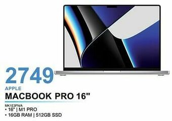 AUVA Apple macbook pro 16`` mk1e3fn-a aanbieding