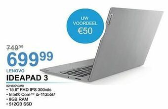 AUVA Lenovo ideapad 3 82h800v3mb aanbieding