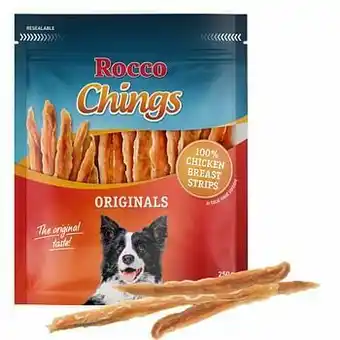 Zooplus 250g Chings Kipfilet in Repen Rocco Hondensnacks aanbieding
