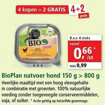 Maxi Zoo Bioplan natvoer hond aanbieding
