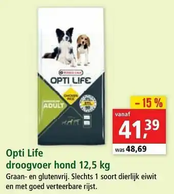 Maxi Zoo Opti life droogvoer hond aanbieding