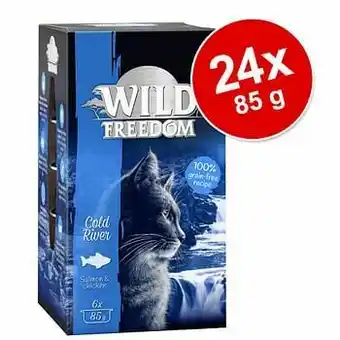 Zooplus 24x85g Adult Kuipje Valley Konijn & Kip Wild Freedom Kattenvoer aanbieding