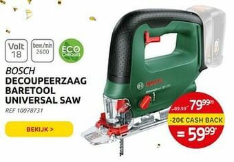 Brico Bosch decoupeerzaag baretool universal saw aanbieding