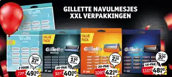 Kruidvat Gilette Navulmesjes XXL Verpakkingen aanbieding