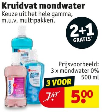Kruidvat Mondwater aanbieding