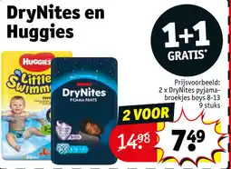 Kruidvat DryNites en Huggies aanbieding
