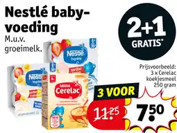 Kruidvat Nestlé babyvoeding aanbieding