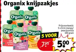 Kruidvat Organix knijpzakjes aanbieding