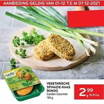 Alvo Vegetarische spinazie-kaas rondo garden gourmet aanbieding