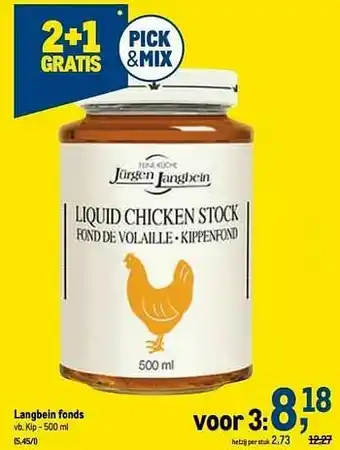 Makro Langbein fonds kip aanbieding