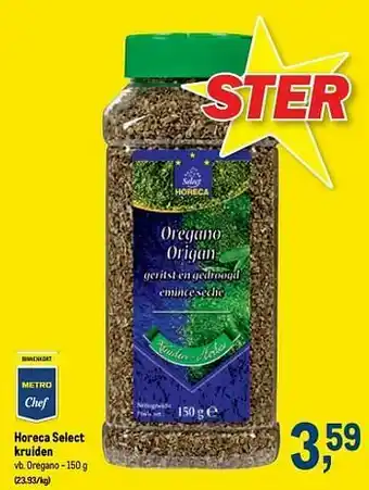 Makro Horeca select kruiden oregano aanbieding