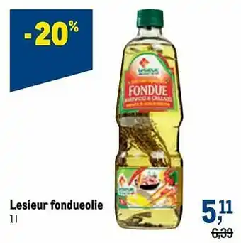 Makro Lesieur fondueolie aanbieding