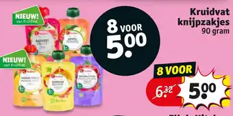 Kruidvat Knijpzakjes 90g aanbieding