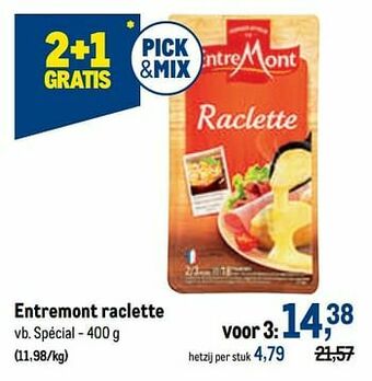 Makro Entremont raclette spécial aanbieding