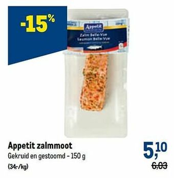 Makro Appetit zalmmoot aanbieding