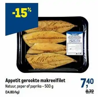Makro Appetit gerookte makreelfilet aanbieding