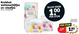 Kruidvat Kruidvat wattenschijfjes en staafjes aanbieding