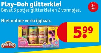 Kruidvat Play-Doh glitterklei aanbieding