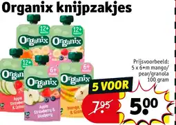 Kruidvat Organix knijpzakjes aanbieding